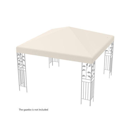 Gazebo Replacement Canopy Top Cover 3 x 3 m, Beige, Vented Roof