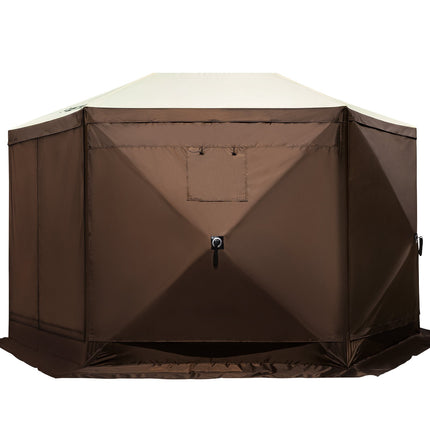 Gazebo Screen Tent 12x12 Ft, 6-Sided Pop-Up Canopy