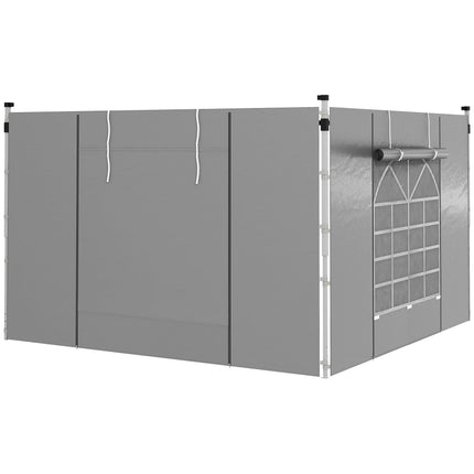 Set panouri laterale pentru foișor 3x3m sau 3x6m, gri deschis