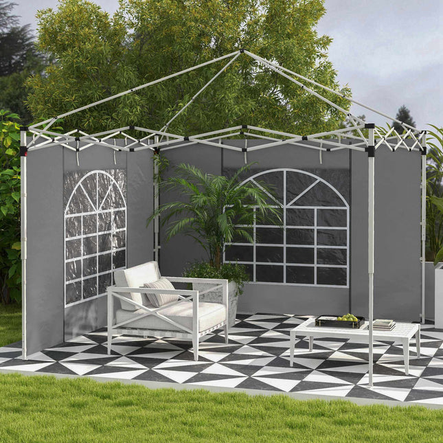 Set panouri laterale pentru foișor 3x3m sau 3x6m, gri deschis