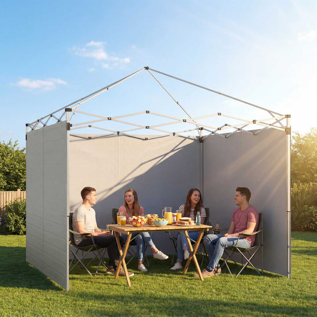Set pereți laterali pentru foișor, 3x3m, material Oxford UPF 50+