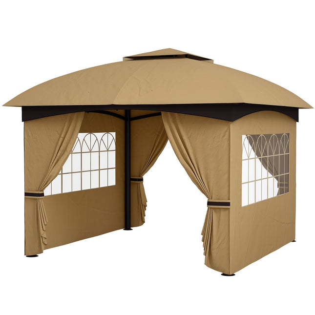 Water-repellent garden pavilion 3.4x3.4 m with UV protection