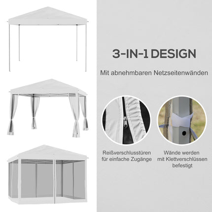 Water-repellent 3x3m Pop-Up Gazebo with UV protection