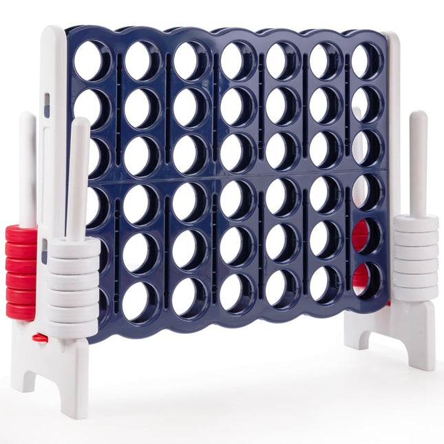 Set de jocuri Giant Connect Four, alb și albastru închis, 120 cm