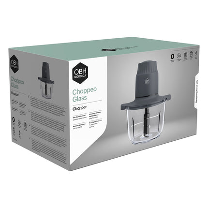 Tocător de alimente cu bol din sticlă, capacitate 2L, putere 500W