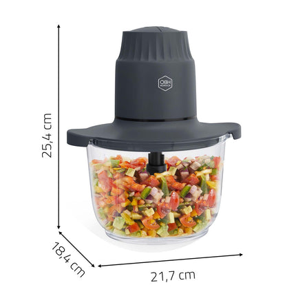 Tocător de alimente cu bol din sticlă, capacitate 2L, putere 500W