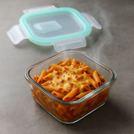 Recipiente din sticlă pentru depozitarea alimentelor cu capace ermetice