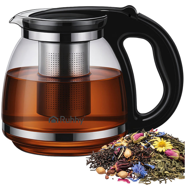 Ceainic de sticlă cu infuzor, capacitate 2L