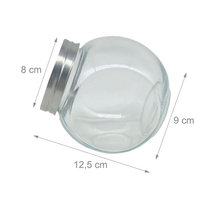 Set de borcane din sticlă pentru dulciuri, pachet de 5, 650 ml, depozitare ermetică