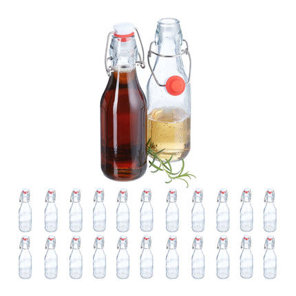 Sticle de sticlă cu capace de sertizare, pachet de 24