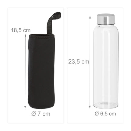 Sticle de băutură din sticlă - set de 8