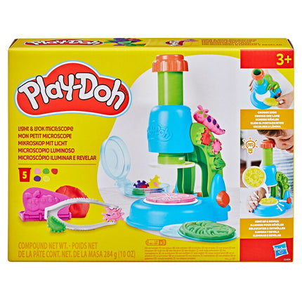 Set de joacă Play-Doh care strălucește în întuneric cu microscop