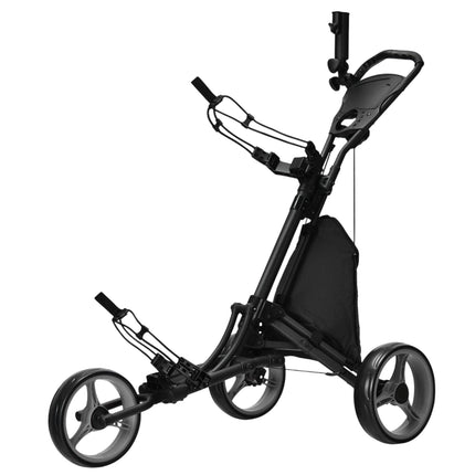 Cărucior de golf cu împingere, 3 roți, aluminiu pliabil, gri
