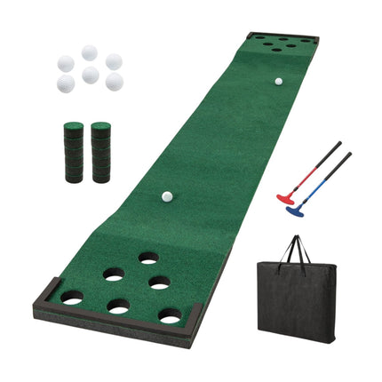 Set de covorașe de golf - Puttere reglabile, 6 bile, 12 capace