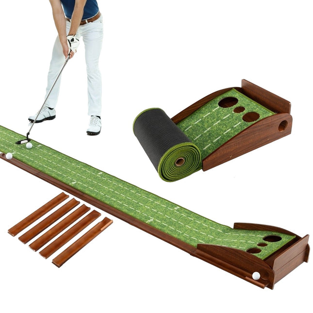 Covoraș de golf cu 3 găuri și întoarcere automată a mingii