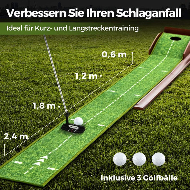 Covoraș de golf cu întoarcere automată a mingii, 1 gaură, 3 bile