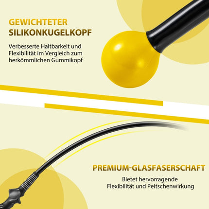 Ajutor pentru antrenamentul swingului de golf, 100 cm, cap greu, galben