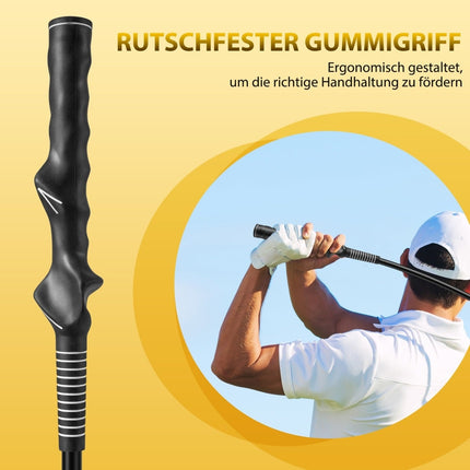 Ajutor pentru antrenamentul swingului de golf, 80 cm, cap ponderat, galben