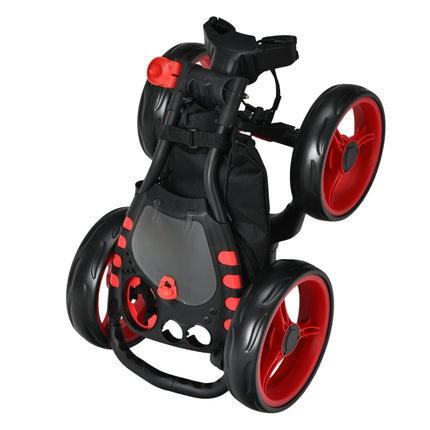 Cărucior de golf Cărucior de golf cu 4 roți Cărucior de golf cărucior de golf pliabil Cărucior de golf cu împingere din aluminiu roșu