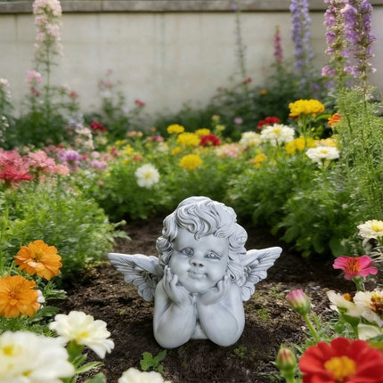 Statuie înger de mormânt, 31 cm, polirășină, rezistentă la intemperii