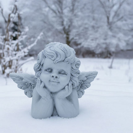 Statuie înger de mormânt, 31 cm, polirășină, rezistentă la intemperii