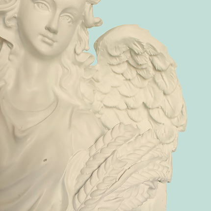 Statuie de înger funerar, ornament memorial rezistent la intemperii