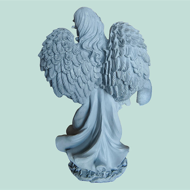 Statuie de înger funerar pentru cimitir sau grădină, mare, rezistentă la intemperii