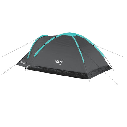 Cort de camping gri pentru drumeții, ușor, pentru 2 persoane