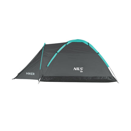 Cort de camping gri pentru drumeții, ușor, pentru 2 persoane