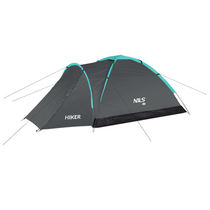 Cort de camping gri pentru drumeții, ușor, pentru 2 persoane