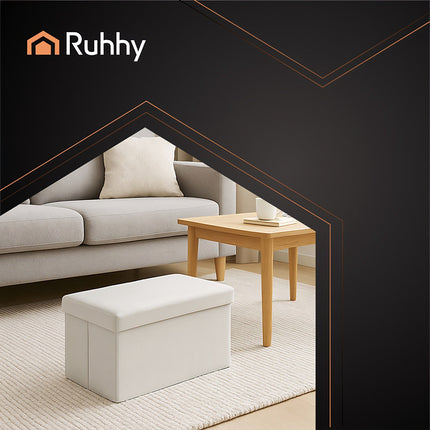 Gray Velvet Pouf, 60x30x30 cm, Ottoman Seat