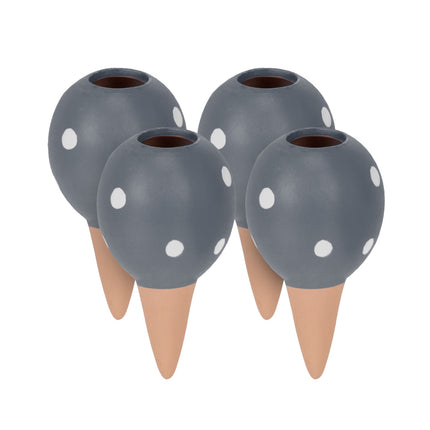 Set de 4 conuri de lut gri