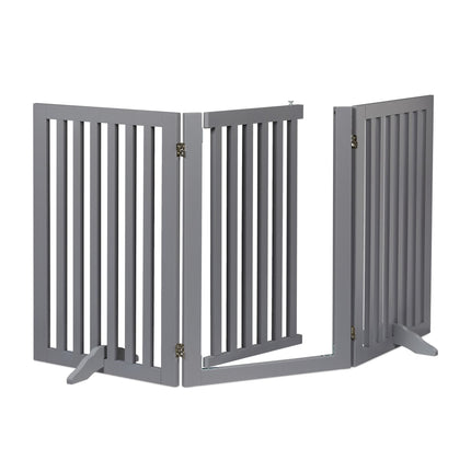Poarta de securitate gri cu usa 70 cm
