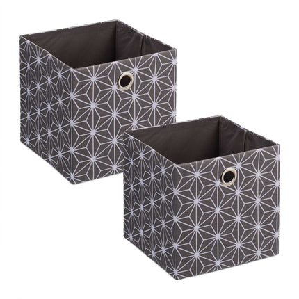Set de 2 cutii de depozitare gri