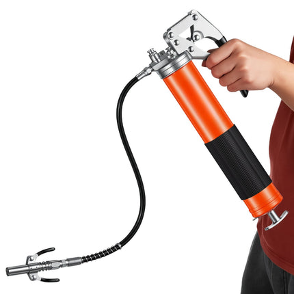 Grease Gun 8000 PSI, Pistol Grip Kit, 14 oz, Hose