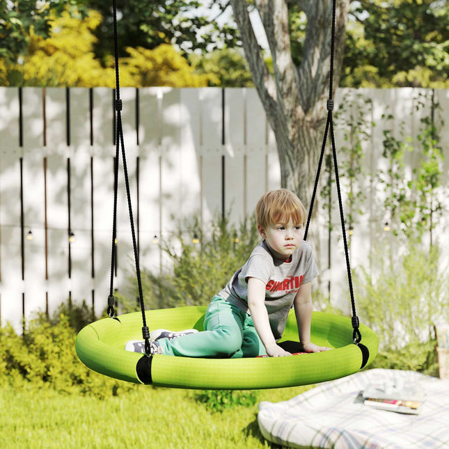 Balansoar reglabil verde pentru exterior, 98 cm, capacitate 150 kg