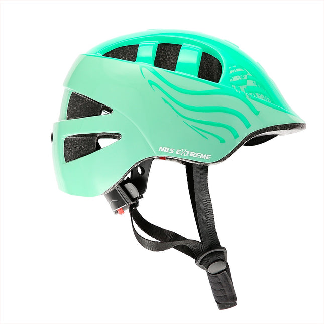 Casca de bicicleta verde, marimea S (52-56cm), Nils Extreme