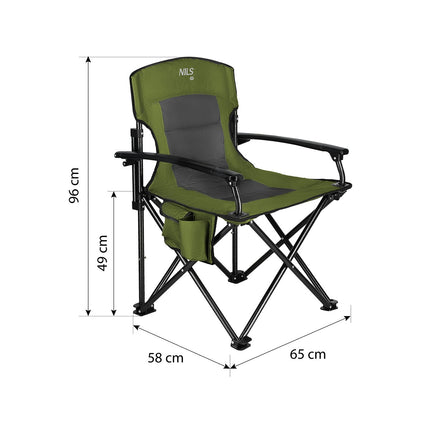 Green Camping Chair, Foldable, Lightweight Design
