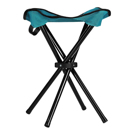Taburet de camping pliabil verde, compact și ușor