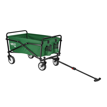 Vagon pliabil verde, compact și portabil