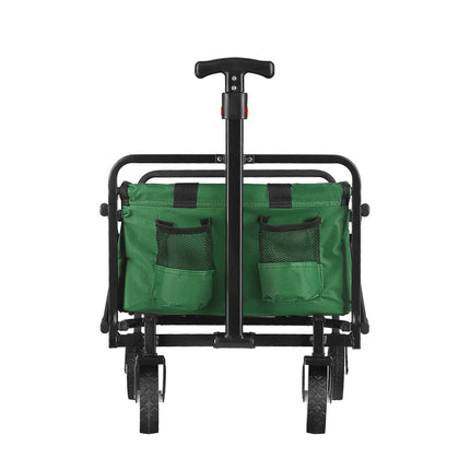 Vagon pliabil verde, compact și portabil
