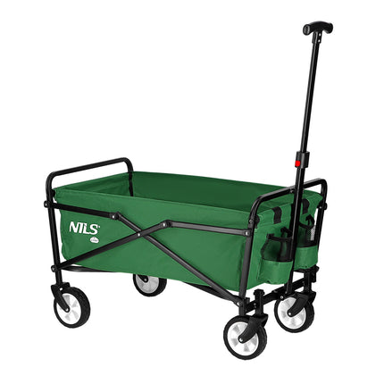 Vagon pliabil verde, compact și portabil
