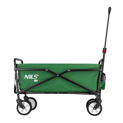 Vagon pliabil verde, compact și portabil