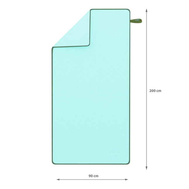 Prosop din microfibra verde 200x90 cm