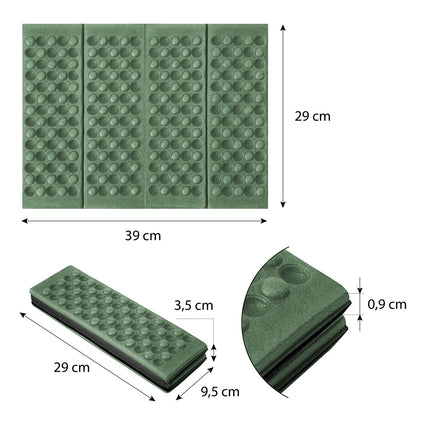 Mini covoraș pliabil verde, compact și portabil