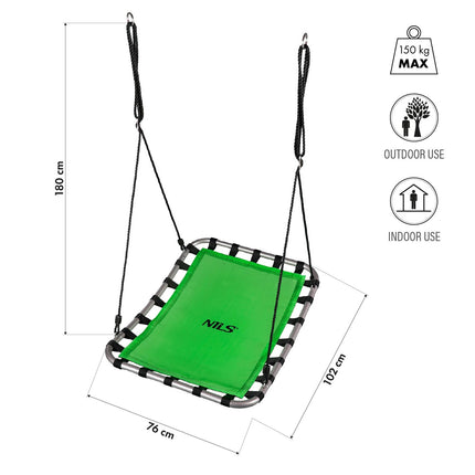 Leagăn cu farfurie verde, distracție în aer liber, diametru de 40 inchi