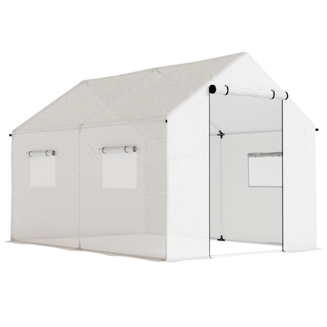 Seră 3x2x2m cu capac rezistent la UV, ferestre din plasă