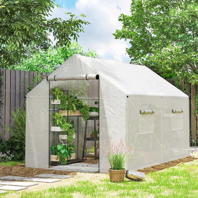 Seră 3x2x2m cu capac rezistent la UV, ferestre din plasă