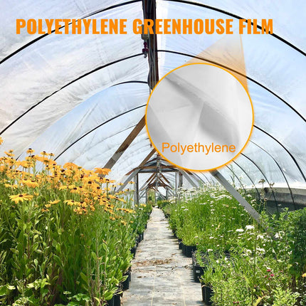 Greenhouse Film 12 x 25 ft, Clear 6 Mil UV-Resistant