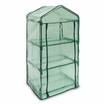 Greenhouse with net-reinforced PE foil